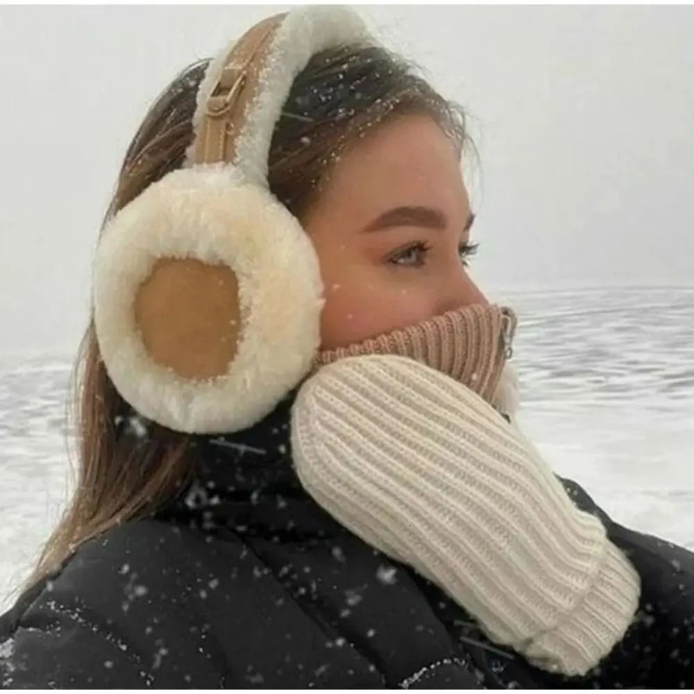 Plush earmuffs warm folding earmuffs mens winter warm earmuffs outdoor cold protection earmuffs fashionable 241205