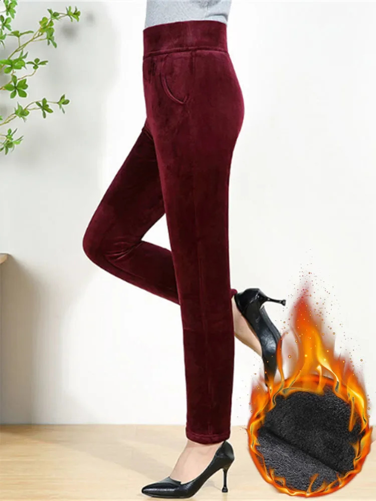 Winter pleated high waisted mens straight style ultra-thin plush velvet lined pants South Korea casual warm thick Spodnie 241202