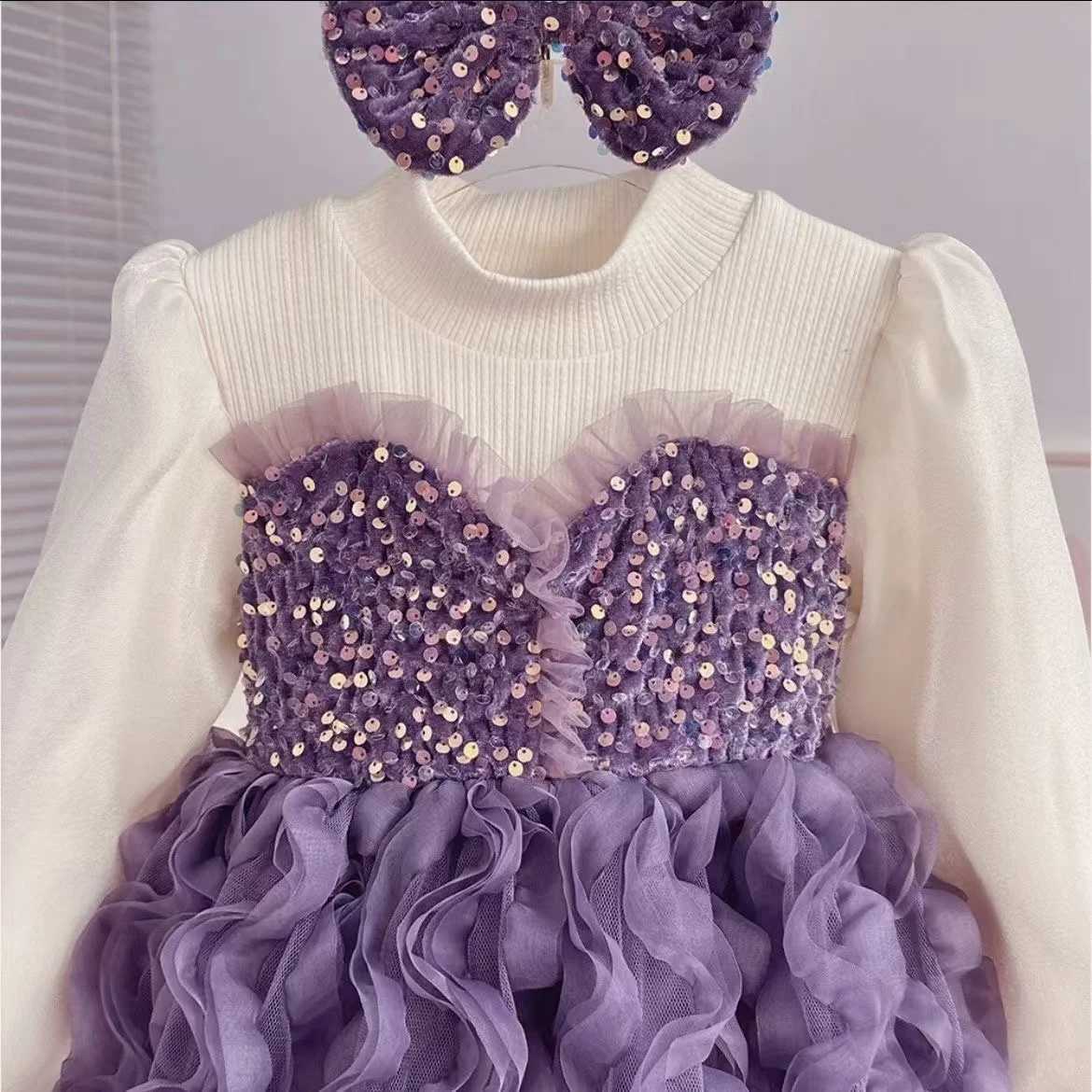 Kids Dress for Fashion Girls Knitted Winter Casual Long Sleeve Clothes Red Christmas Par Set Girl New Year CostumeXJ241206