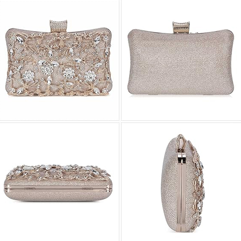 designer bag luxury Womens Crystal Evening Clutch Bag Rhinestone Wedding Handbag Purse for Bridal Prom Cocktail Party Evening Bag Handbag Wedding bag