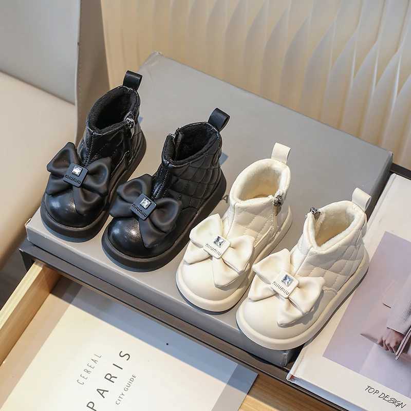Zapatos Nia Girl Shoe Autumn Winter Two Cotton Princess Boot Cute Ankle Boot Fashion Cotton Boots Warm Leather Boot Child ShoesXJ241206