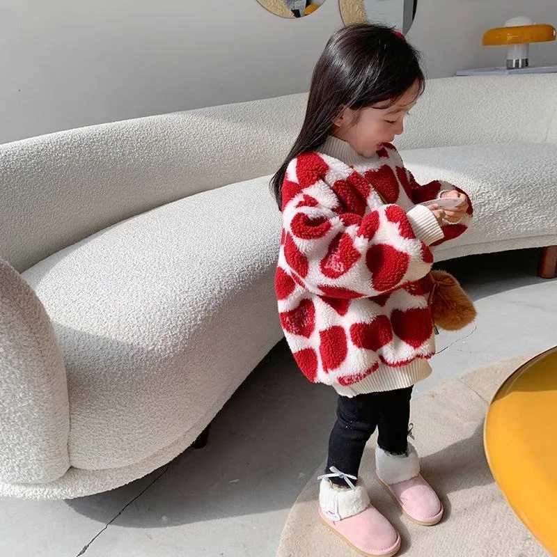 Cardigan 2-9 year old girls sweaters autumn and winter new fashion warm childrens sweaters cute baby parachuting childrens knitted bottom sweater Q241