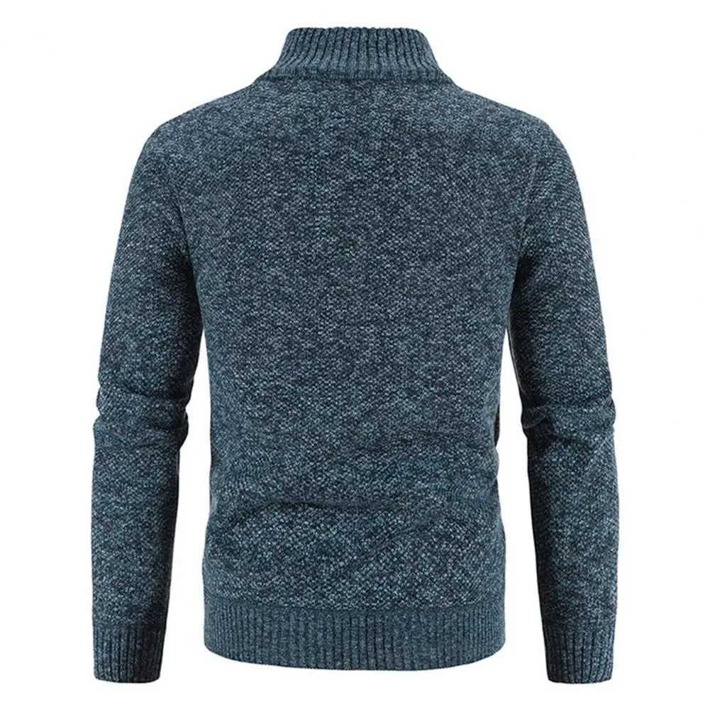 Autumn Men Sweater Cardigan with Pockets Solid Color Knitted Long Sleeve Casual Loose Sweater Jackets for Men XJ241206