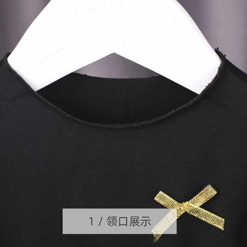 Girls New Year Black Long Sleeve Dress Autumn Winter Toddler Kids Girl Dress Outfit Children Birthday Par Christmas CostumeXJ241206