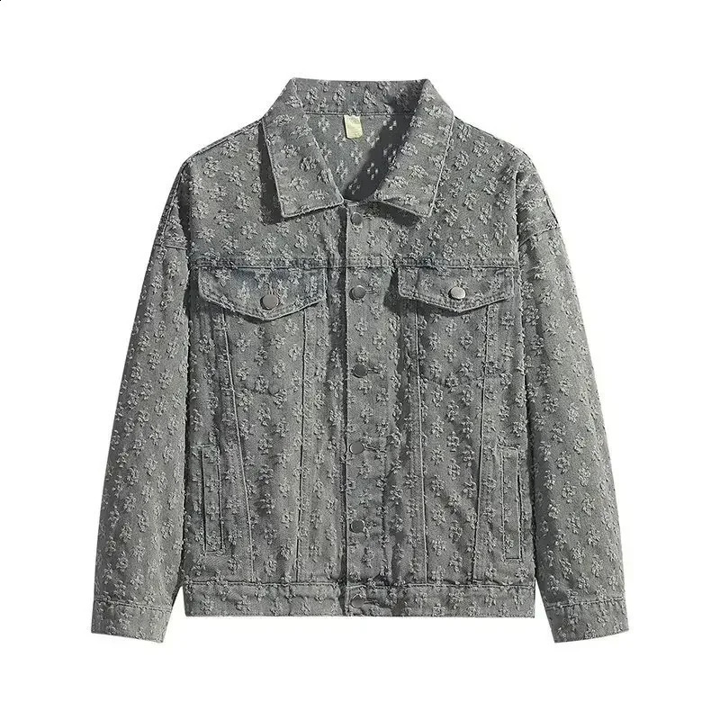 Arrival American Style Mens Versatile Spring Autumn Jacquard Casual Trendy Lapel Shirt Bell Bottoms Ensemble 241205