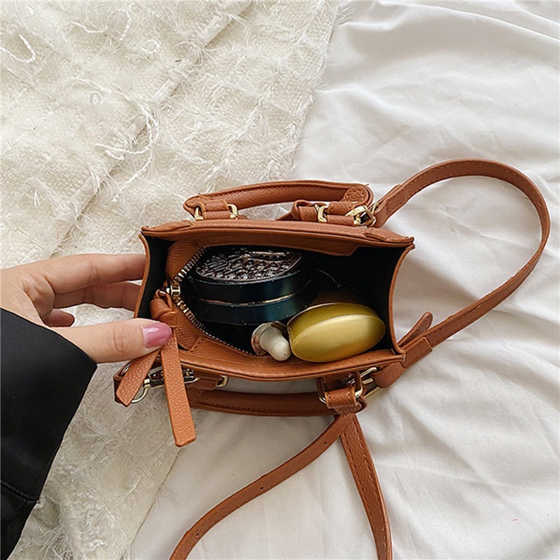 New Mini Handbag for Women with Lychee trend Pattern Candy Color Coins Lipstick Wallet and leisure Handbag Designer Bag Motorcycle Bag