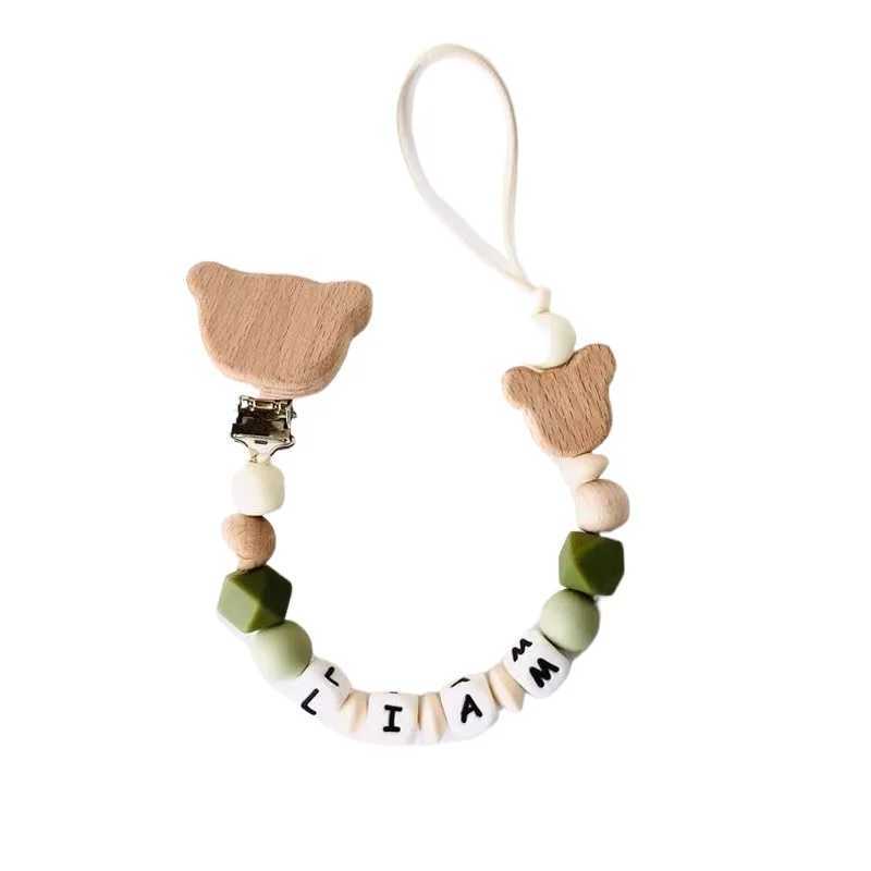 Pacifier Holders Clips# 1-2pcs INS Baby Personalize Name Pacifier Clip Nordic Style Custom Newborn Dummy Nipple Holder Chain Babies Accessories Pendan