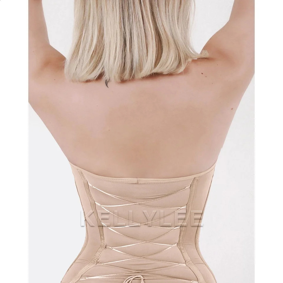 Seamless shoulder strap shape elastic shaping Fajas Colombia bodysuit adjustable unique womens daily strapless underwear 241206