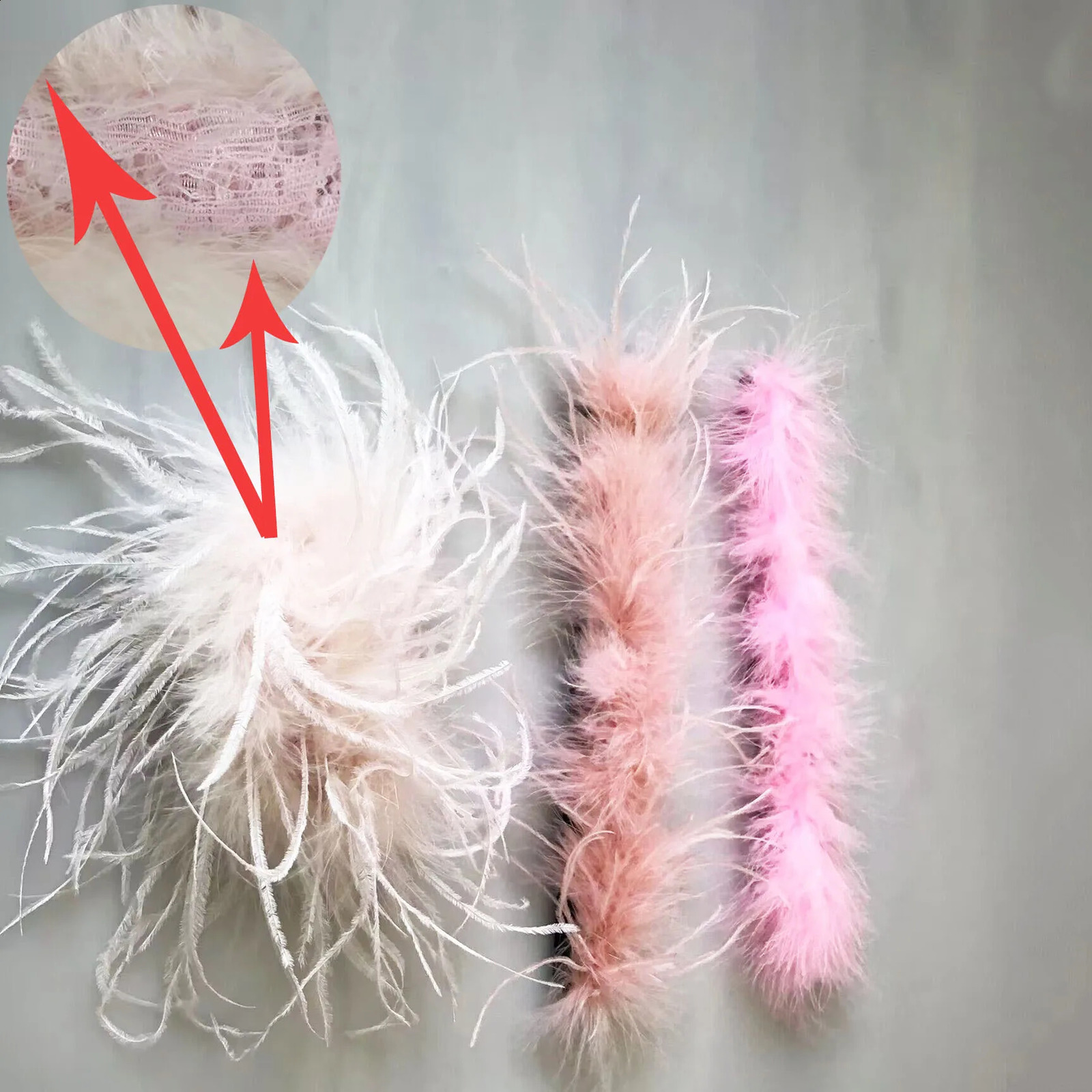 1 pair of real ostrich feather cuff bracelets wrist sleeves party wedding bride concert elegant fur fluffy 220623 241206