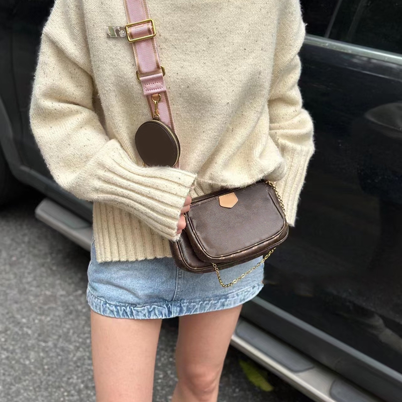 Women Crossbody Luxury Designer Classic Three Pieces In One Fashion Design Coin Purse Ladies 3pcs Crossbody Bags Messenger Purses