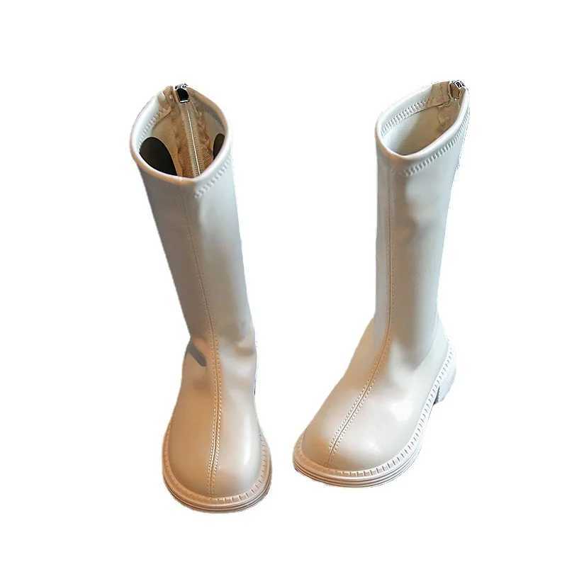 Girl Boots Children Boots Girls Fashionable Soft Soled Princess Shoe Fashion Leather Boots Winter Shoe for Girl Platform BootsXJ241206