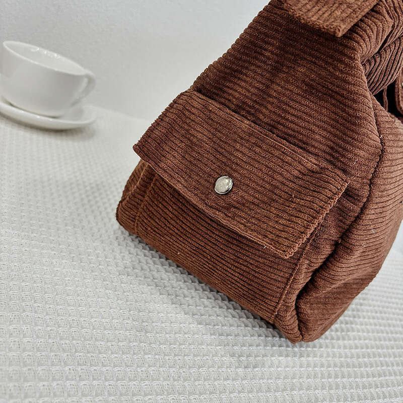 Corduroy Women's Summer Large Capacity New Casual Crossbody High-End And Versatile Canvas Dumpg Bag, Fashionable Quality Classic B1