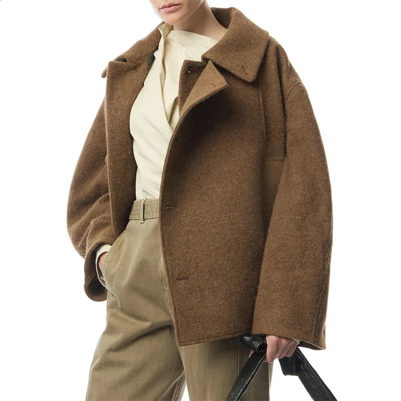 winter coats woman 2024 in outerwears High quality wool blend womens jacket Asymmetric waistband slim fit woolen coat y2k 241205