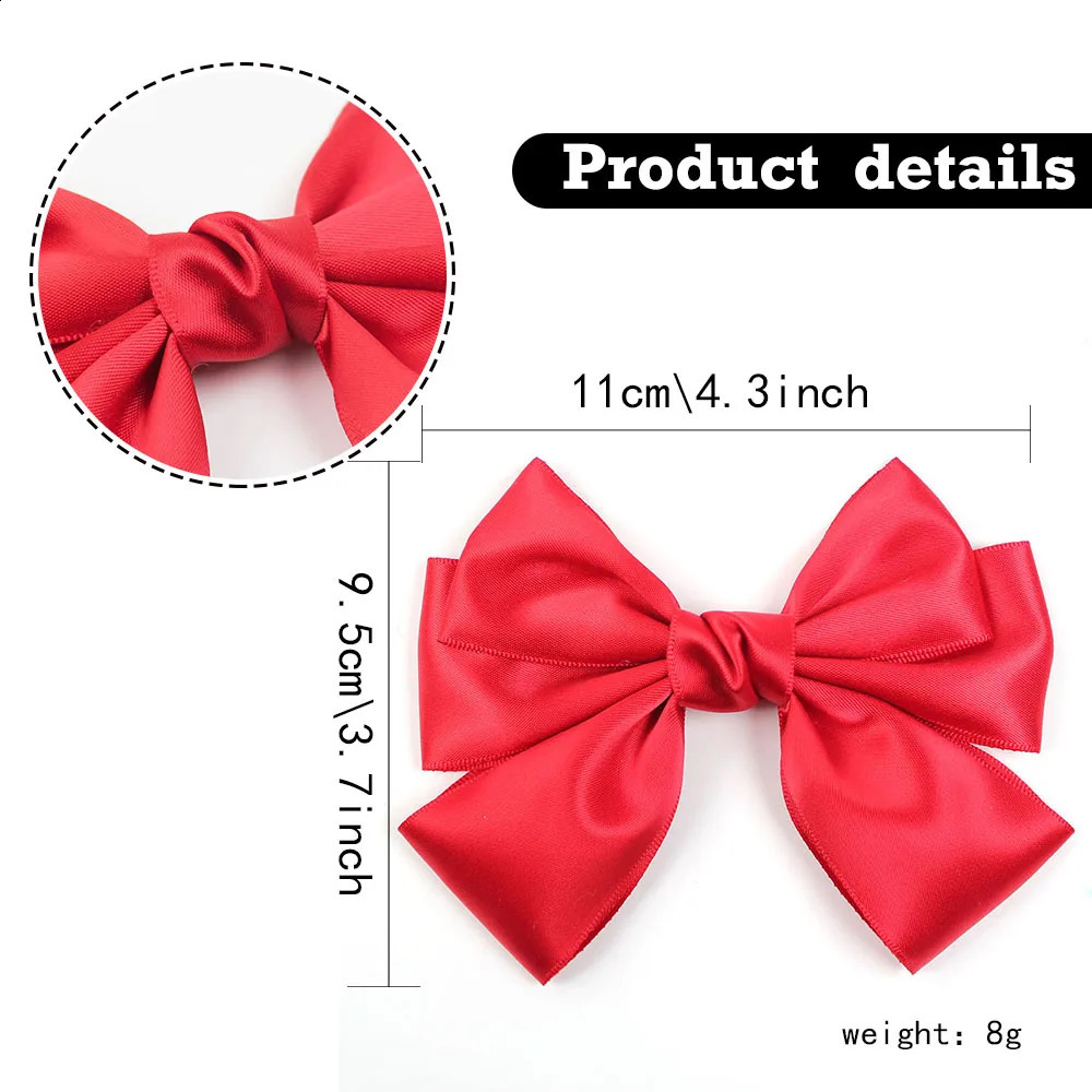 Free delivery of 30 sets of womens fashionable hair clips womens bows satin large elegant bows 241205