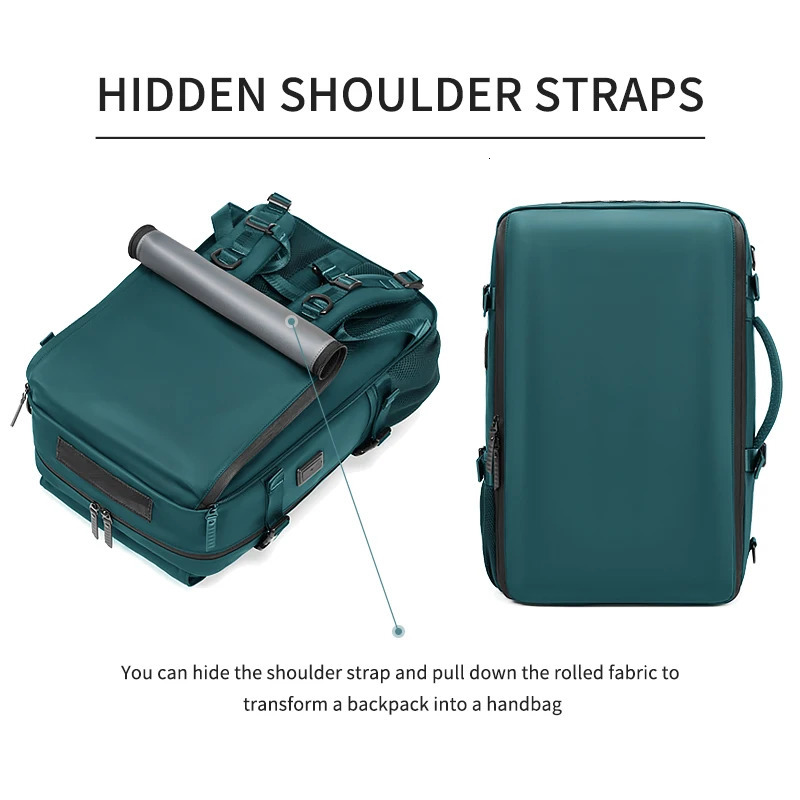 Woman travel backpackwaterproof 16 inch Business Laptop Backpack with Shoe Bag Hidden USB charging port Hiking camping backpack 241206