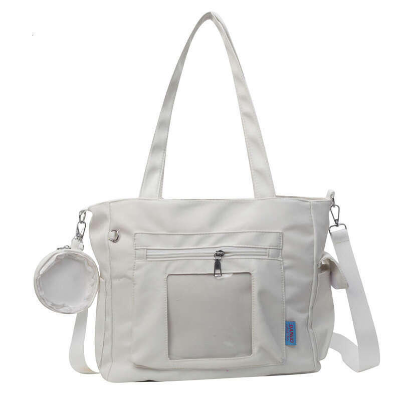 New Large Capacity Transparent For Women's Summer Canvas Crossbody Handheld Commuter Tote Bag Fashion Quality Classic B2