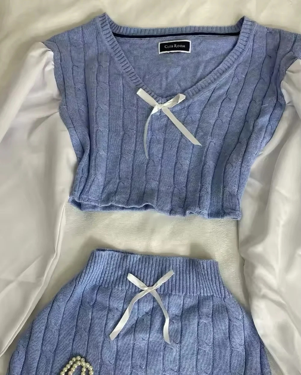 Gothic Fashion Campus Sweet Short Skirt Lace Top Two Piece Clothing Set Womens Sweetheart Casual Suit 241206