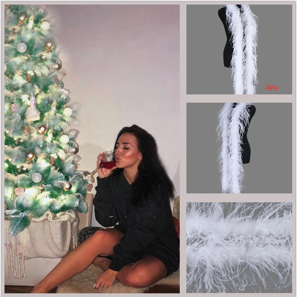 2 3 4 6 PLY high-quality fluffy Oriental feather Boas used for carnival clothing sewing accessories wedding dresses ruffles shawl decorations 241206