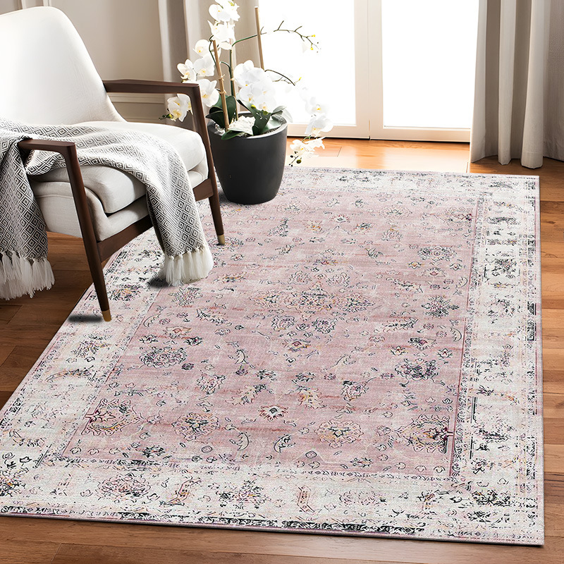 Vintage Foldable Non Slip Living Room Carpet, Sofa, Coffee Table Blanket, Large Area Fully Covered, Dirt Resistant Floor Mat