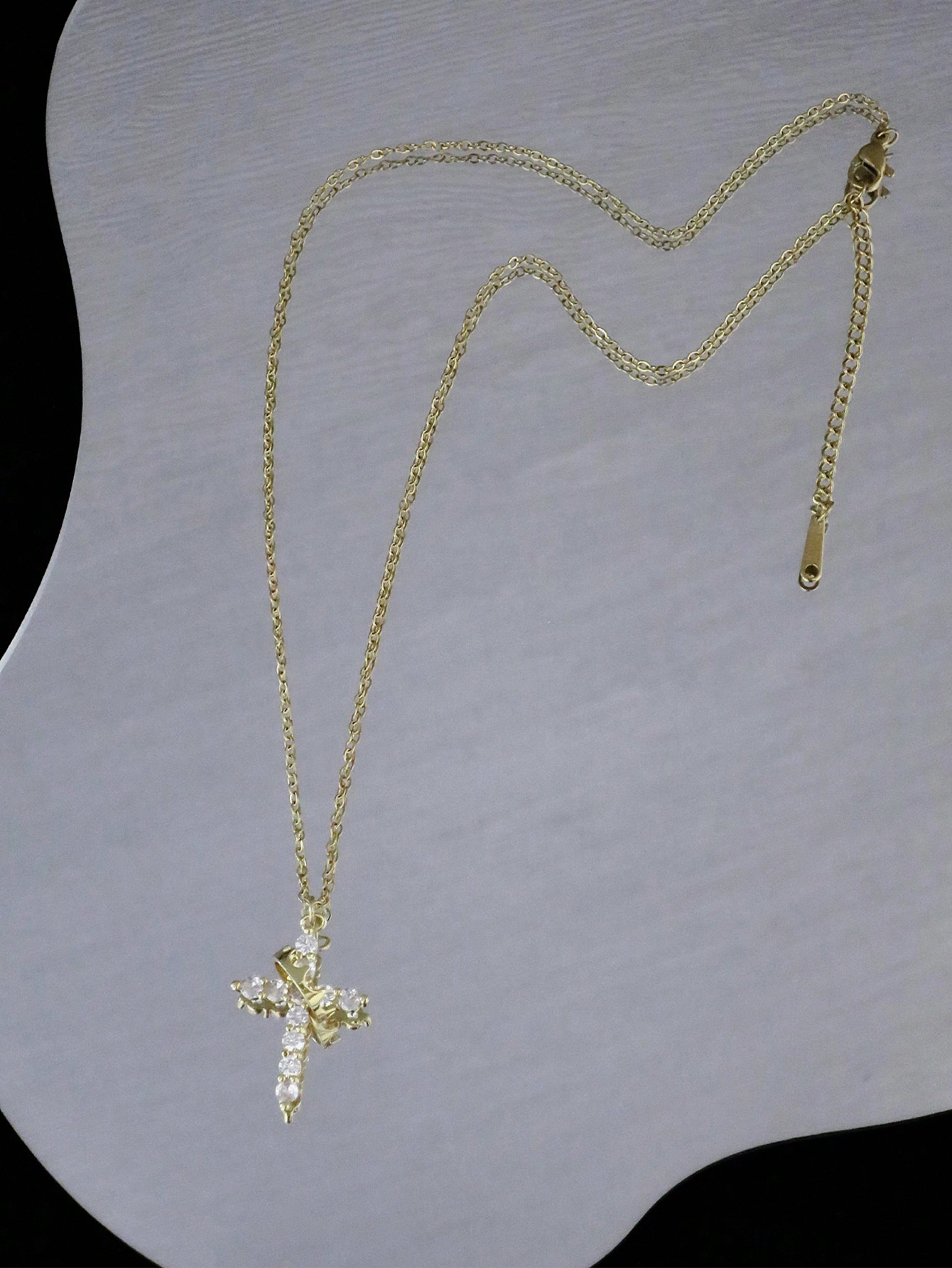 Other Cross Crown Pendant Choker Necklace - Silver/Gold Chain Trendy Jewelry for Women Men Girls Party Holiday Gift S25315
