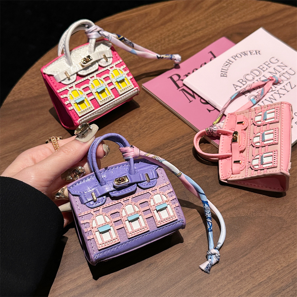 New Mini Platinum House leisure Cute Creative Pendant Small Window trend Car Key Decoration Earphone Bag Designer Wallet