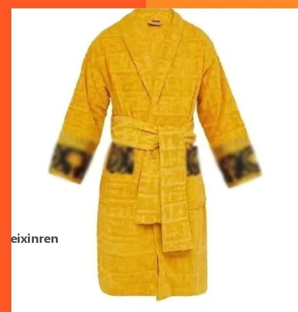Cotton Bath Robe Sleepwear Long Robe Designer Letter Print Couples Sleeprobe Nightgown Winter Warm Unisex Pajamas Hooded Robes For man Top