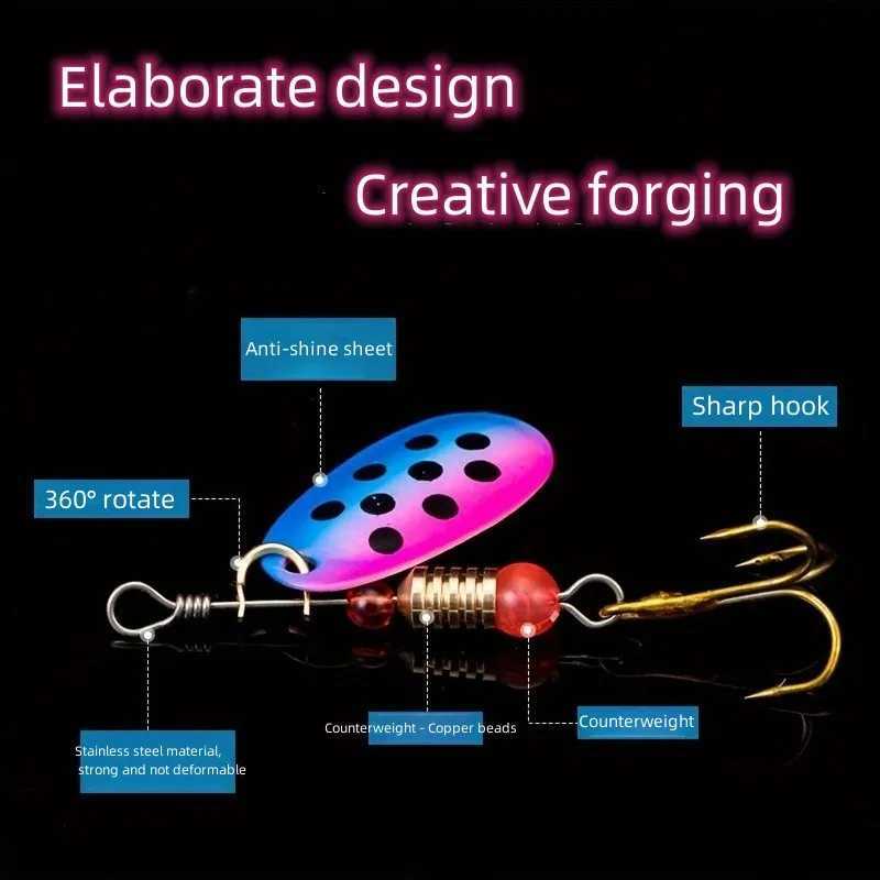 10pcs Fishing Lure Metal Spoon Spinner Spooit Crankbaits Fishing Wobbrs Pike Crochet Kit Artificial Bait with Tack BoxesXJ241128