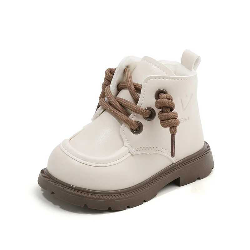 Winter Kids Shoes Fashion Children Snow Boots Plus Velvet Warm Toddler Baby Boot Boys Girls Outdoor Non-slip Casual Cotton ShoesXJ241206