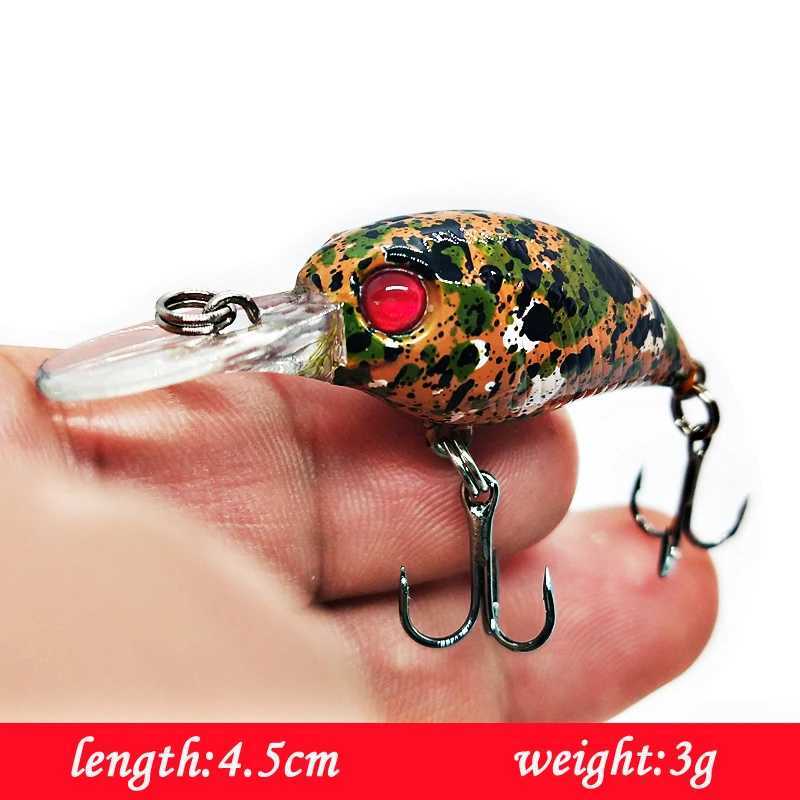 1PCS 4.5cm 3g Crankbait Fishing Lure Quality Minnow Lure 3D Eyes Plastic Hard Bait Pesca Artificial Jig Wobbrs Fishing BaitXJ241128