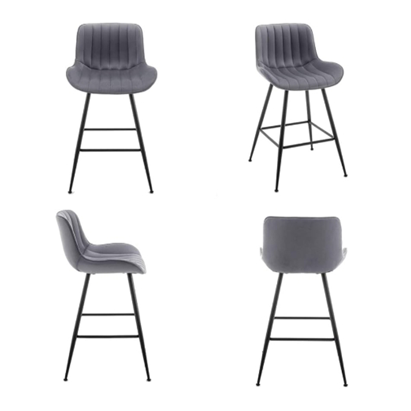 Modern Bar Stool with Adjustable Height - Durable Metal Frame & Comfortable Seat