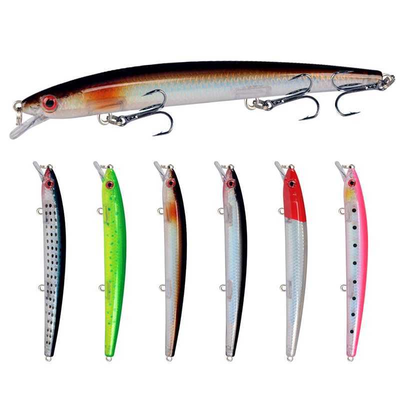 Minnow Fishing Lure 13.5cm 15.5g Floating Artificial Hard Bait Bass Wobbrs Lures Crankbait Pike Treb Hooks tackXJ241128