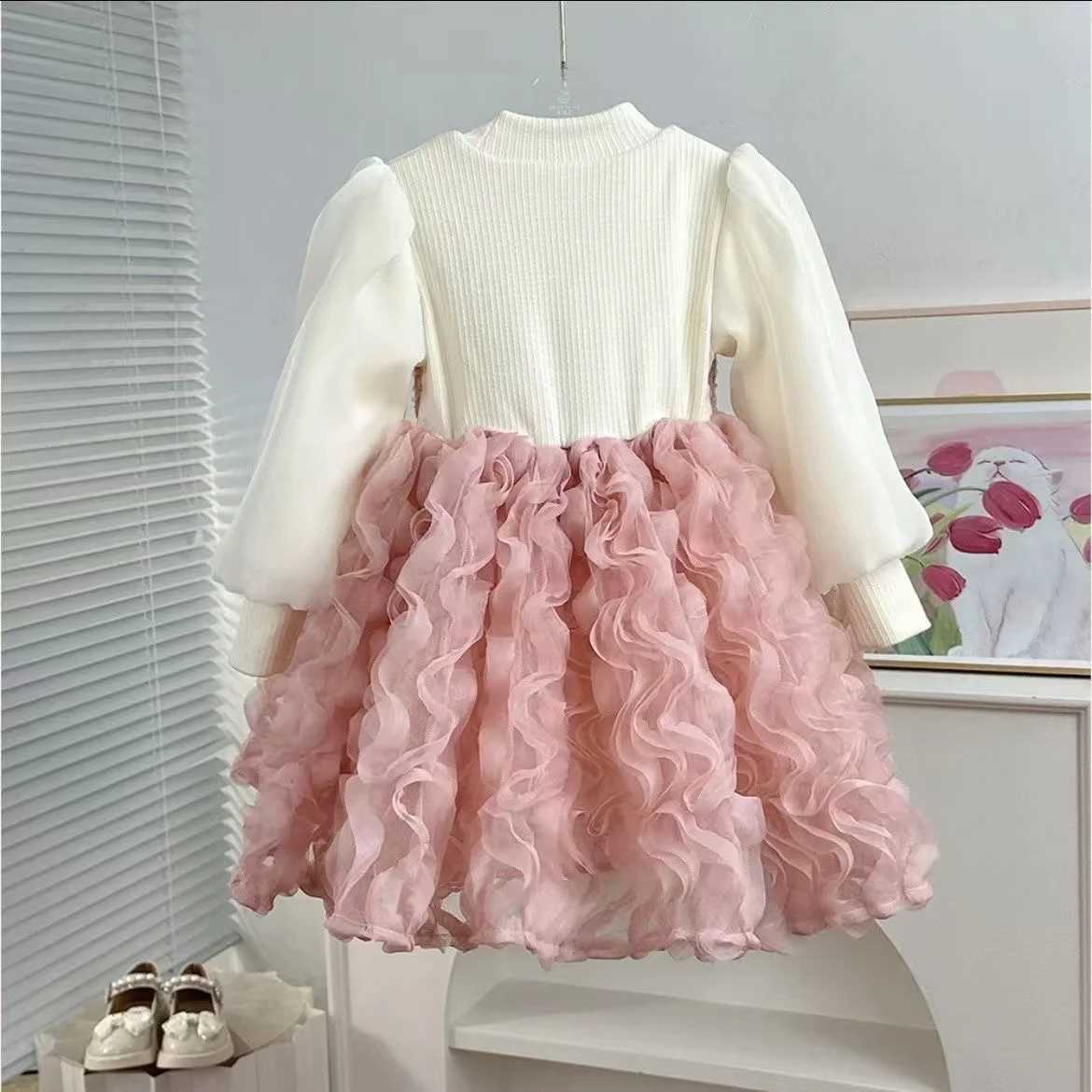 Kids Dress for Fashion Girls Knitted Winter Casual Long Sleeve Clothes Red Christmas Par Set Girl New Year CostumeXJ241206