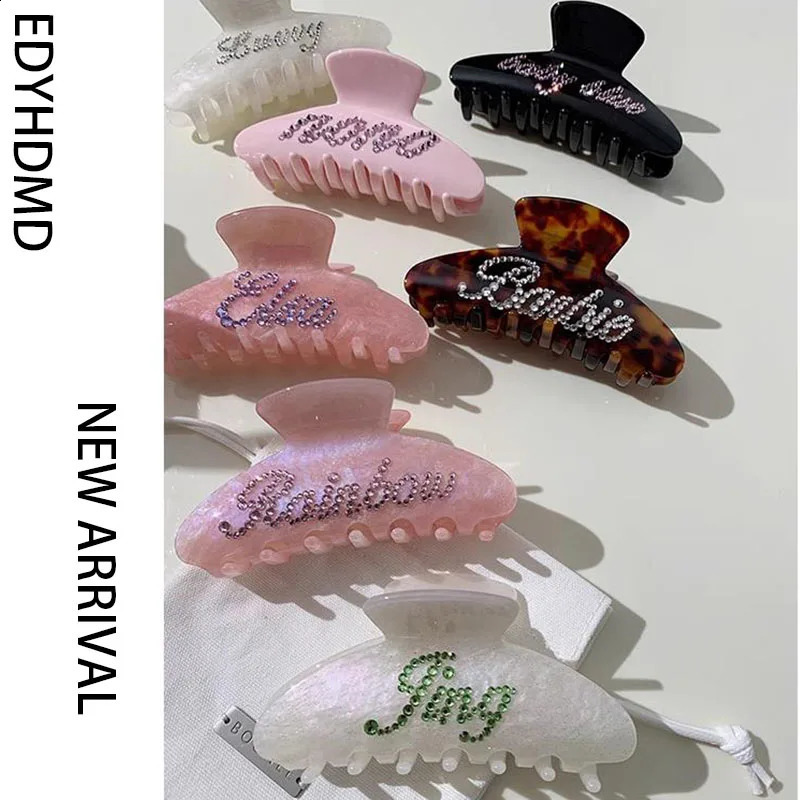 Customized handmade double-sided DIY numeric name grab hair clip unique couple gift 2024 241205