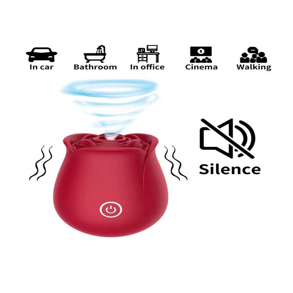 Rose Sucking Vibrator Vagina Intimate Good Nipple Sucker Oral Licking Clitoris Stimulation Powerful Sex Toys For Women 18+XJ241206