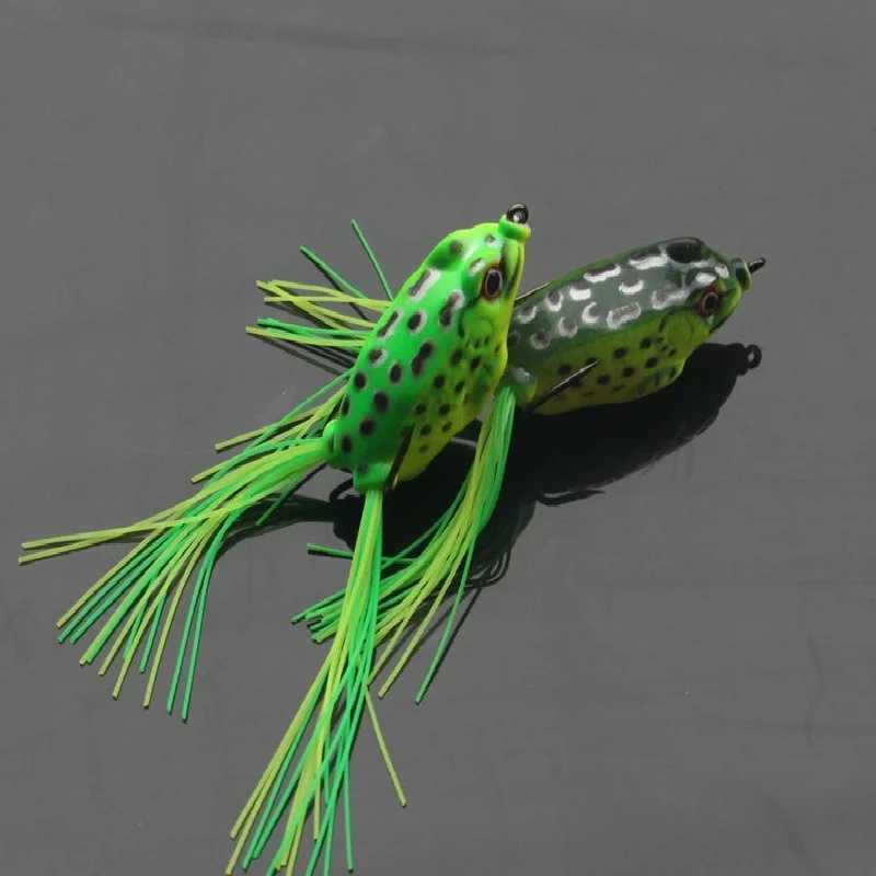 5Pcs Fishing Soft Toad Frogs Bass Fishing Lure Baits Hollow Body Water Frogs Fishing Tool Color RandomXJ241128