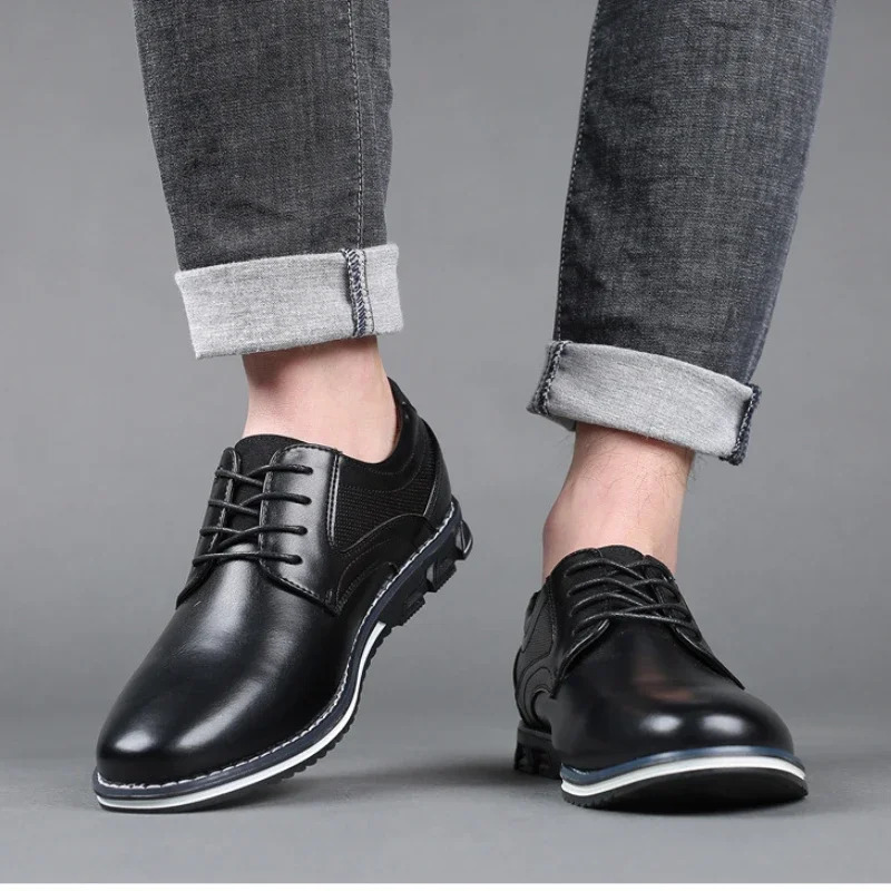 Mens Dress Casual Shoes High Quality British Business Work Shoes for Men Autumn Soft Sole Comfortable Party Shoe Men Sneakers 241206