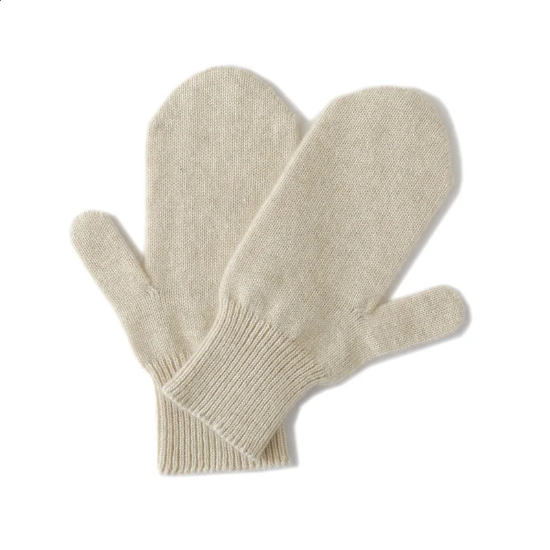 Cashmere Warm Gloves Soft Winter Thick Fingerless Korean Japanese Bear Gloves with Rope Leisure Outdoor Cycling Warm Gloves 241206