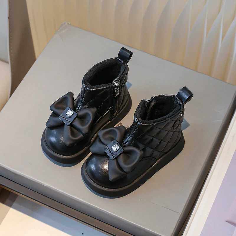 Zapatos Nia Girl Shoe Autumn Winter Two Cotton Princess Boot Cute Ankle Boot Fashion Cotton Boots Warm Leather Boot Child ShoesXJ241206