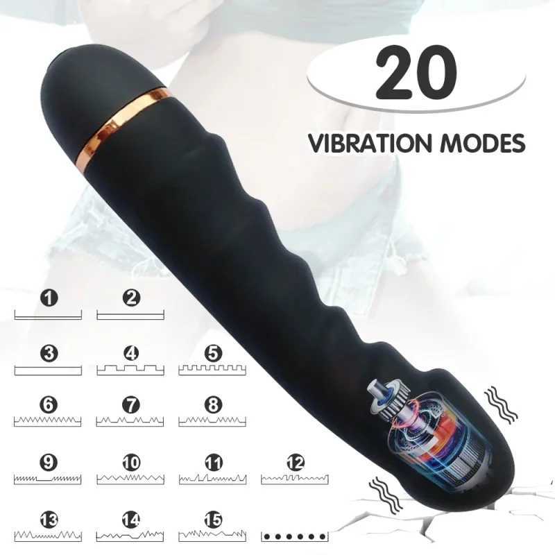 Wave Vibrator Female Masturbator Sex Massage Stick 20 Mode Adjustable Into Sex Toy Masturbation Stick Flirting SuppliesXJ241206