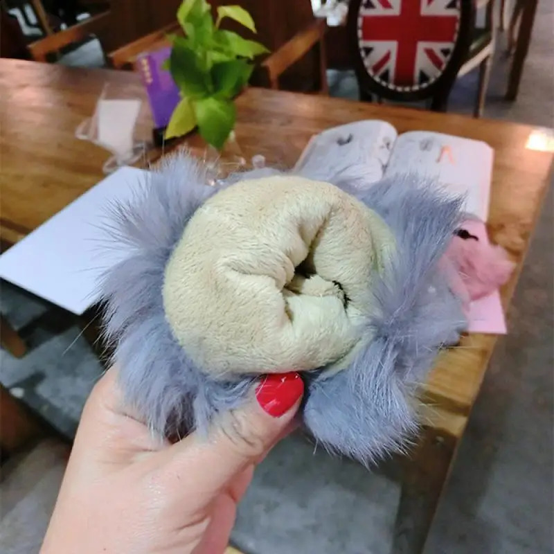 Colorful rhinestone sparkling diamond wool cashmere gloves Korean fashion five finger warm touch screen gloves for women 241206