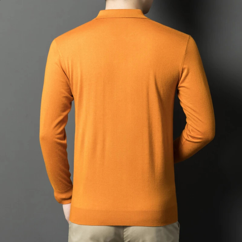 Mens V-neck camisole sweater business casual polo warm with wool. Cashmere sweater. High quality mens clothing 241204