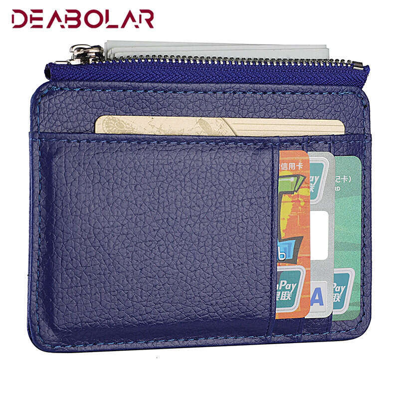 New PU Leather Bag Wholesale Girls, Compact And Ultra-Thin ID Card Sleeve, Zipper, Short Coin Purse For Ladies