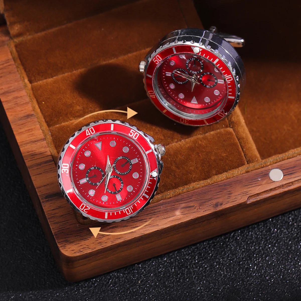Watch cufflink set Korean version cufflinks mens French shirt accessories fashion personality novel cufflink buttons 241204