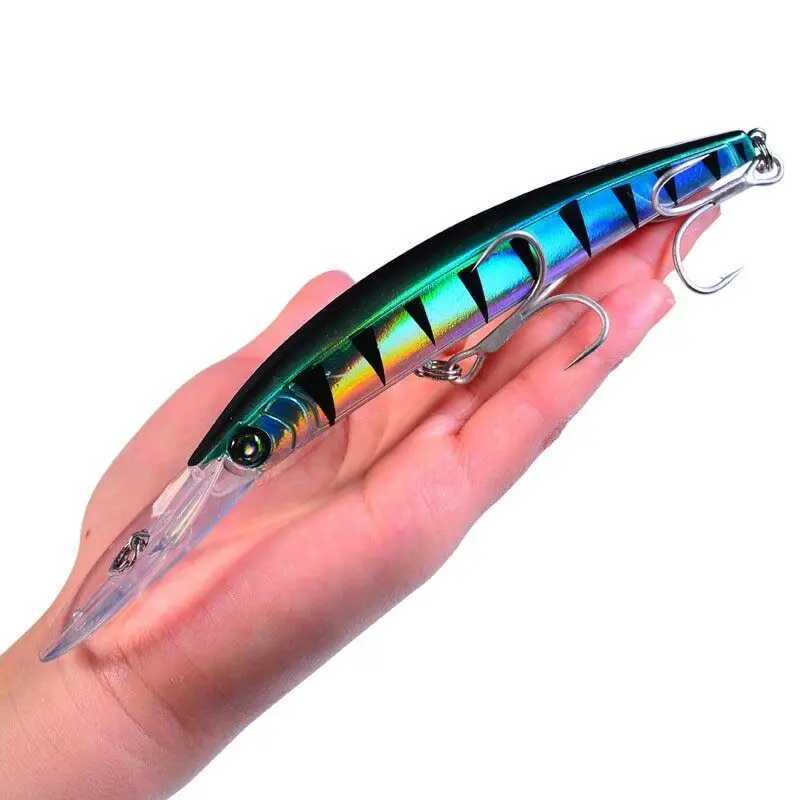 1pcs Fishing Minnow Lures Hard Bait 7-17cm/27.31g Crankbaits Tack Bass 2/0# Hook Fishing LuresXJ241128