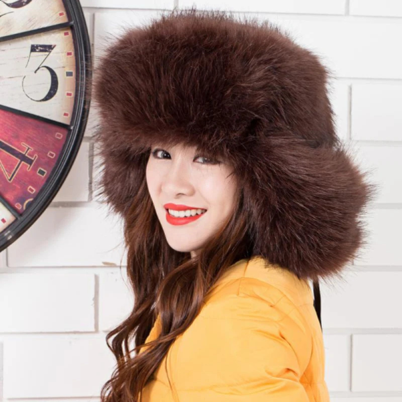 MZ250 thick warm winter bomber hat suitable for women high quality Russian Usanka hat womens faux fur hat womens ear mask trap hat 241206