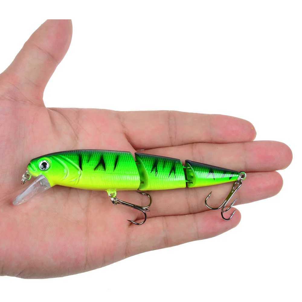 1PCS Wobbrs Fishing Lure Multi-section Hard Bait110mm 15g Artificial Bait Minnow Lure Crankbait Perch Carp Fishing Tack LureXJ241128