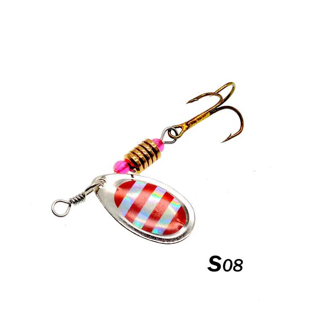 1/10pcs Crankbaits Fishing Peche Spinner Fishing Lures Wobbrs Metal Sequin Trout Spoon With Hooks for Carp Fishing PescasXJ241128