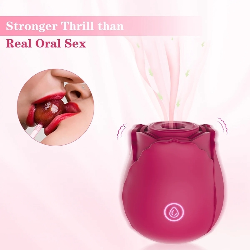 Powerful Gentle Sucking-Rose Vibrator Toy for Women Vacuum Stimulator Oral Nipple Clit Sucker Female Sex Toys Goods for Adults 241205