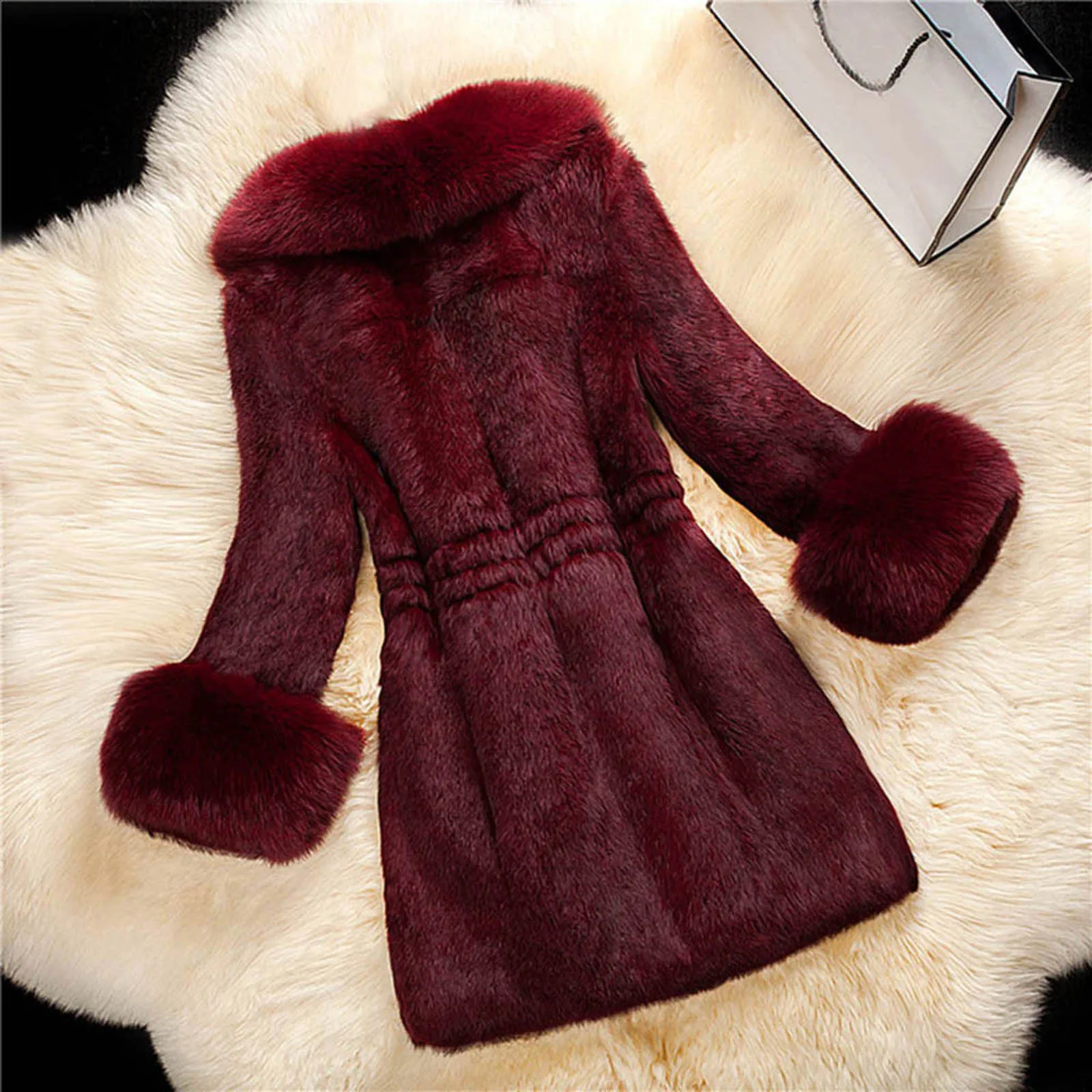 WomenS Winter Jacket Outerwear Lady Coat Warm Long Sleeve Solid Outwear Plush Casaco Inverno Feminino 241205