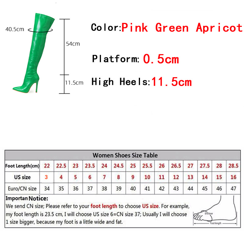 Liyke New Fashion Pink Over The Knee Boots Women Cozy Leather Pointed Toe Zip Thigh High Long Shoes Winter Stiletto Heels Pumps